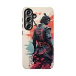 Samurai Warrior Phone Case, Tough Cases, Unique Phone Accessories, Phone Cover Gift, Gamer Phone Decor, Anime Style Case