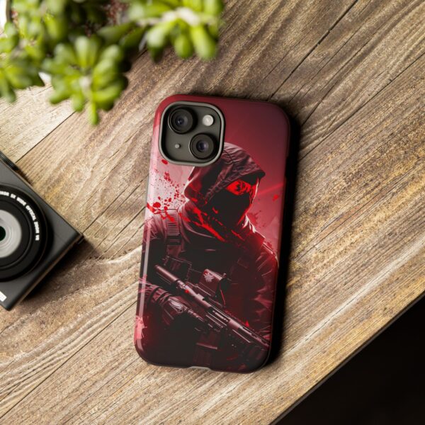 Red Urban Warrior Phone Case for Gamers & Action Fans