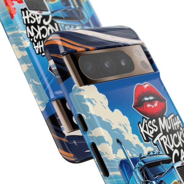 Cool Phone Case for Truck Lovers, Trucking Gifts, Unique Truck Driver Accessories, Kiss Mutha Truckin Cash Design, Fun Car Enthusiast Gift