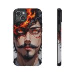 Fiery Design, Anime Style, Unique Cell Phone Accessory, Strong and Stylish