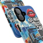Cool Phone Case for Truck Lovers, Trucking Gifts, Unique Truck Driver Accessories, Kiss Mutha Truckin Cash Design, Fun Car Enthusiast Gift