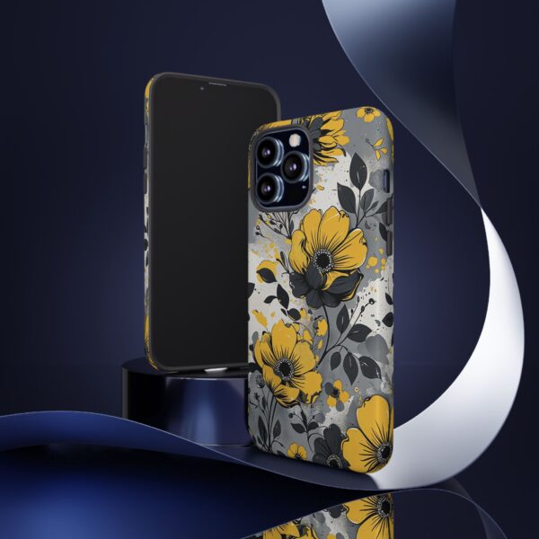 Floral Phone Case, Yellow Flower Design, Stylish Phone Protection