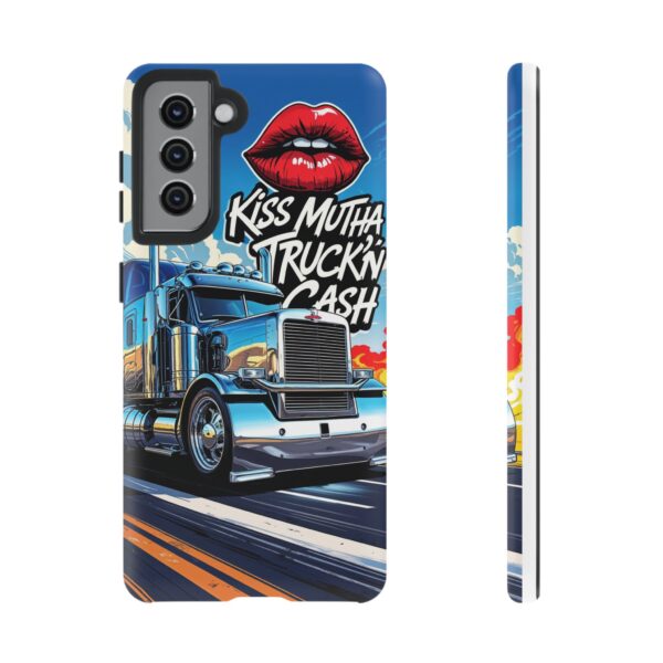 Cool Phone Case for Truck Lovers, Trucking Gifts, Unique Truck Driver Accessories, Kiss Mutha Truckin Cash Design, Fun Car Enthusiast Gift