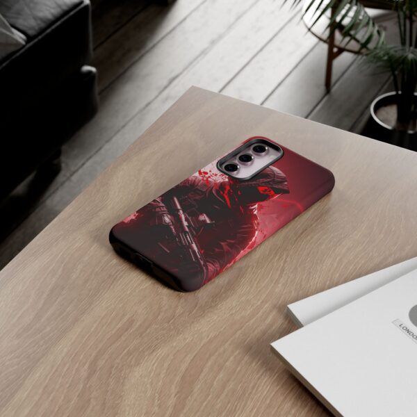 Red Urban Warrior Phone Case for Gamers & Action Fans