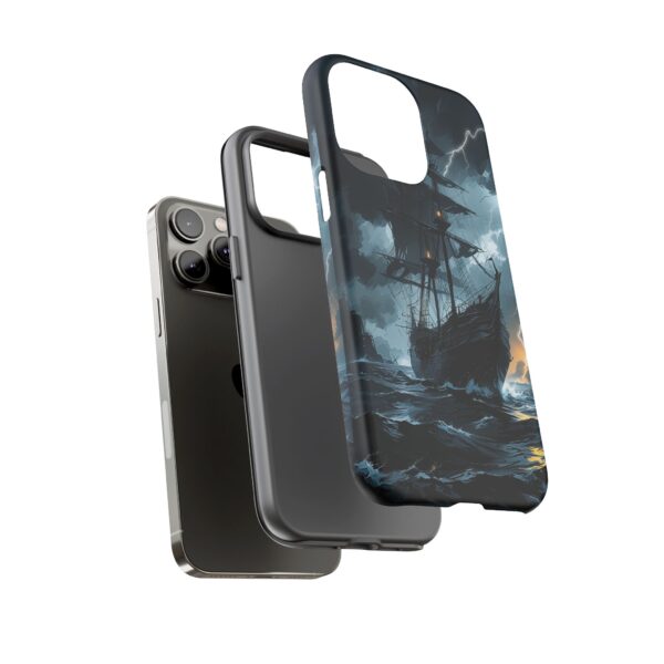 Stormy Seas Tough Phone Case - Pirate Ship Design
