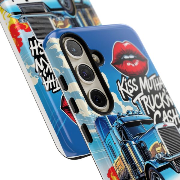 Cool Phone Case for Truck Lovers, Trucking Gifts, Unique Truck Driver Accessories, Kiss Mutha Truckin Cash Design, Fun Car Enthusiast Gift