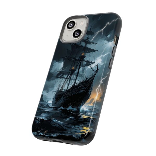 Stormy Seas Tough Phone Case - Pirate Ship Design