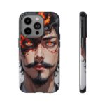 Fiery Design, Anime Style, Unique Cell Phone Accessory, Strong and Stylish