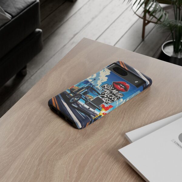 Cool Phone Case for Truck Lovers, Trucking Gifts, Unique Truck Driver Accessories, Kiss Mutha Truckin Cash Design, Fun Car Enthusiast Gift