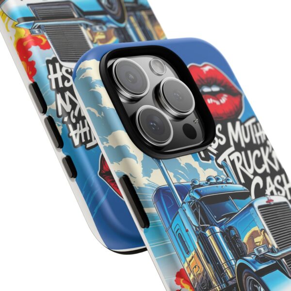 Cool Phone Case for Truck Lovers, Trucking Gifts, Unique Truck Driver Accessories, Kiss Mutha Truckin Cash Design, Fun Car Enthusiast Gift