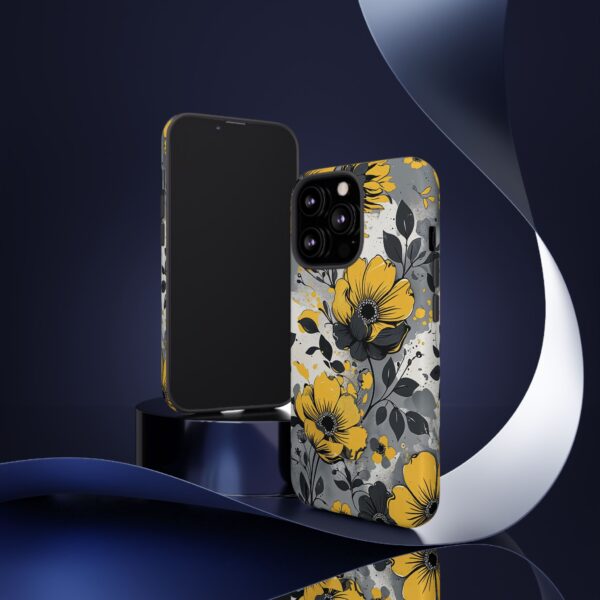Floral Phone Case, Yellow Flower Design, Stylish Phone Protection