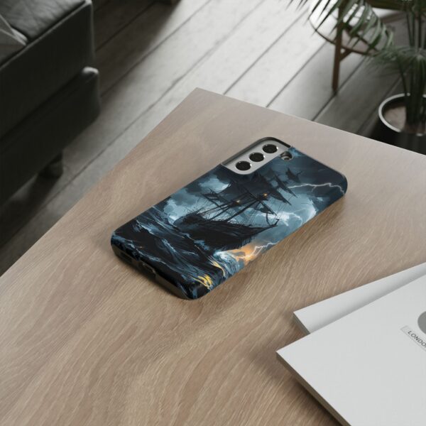 Stormy Seas Tough Phone Case - Pirate Ship Design