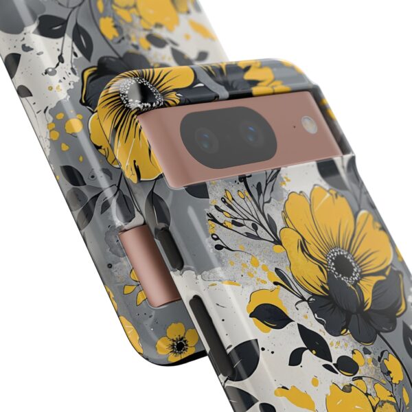 Floral Phone Case, Yellow Flower Design, Stylish Phone Protection