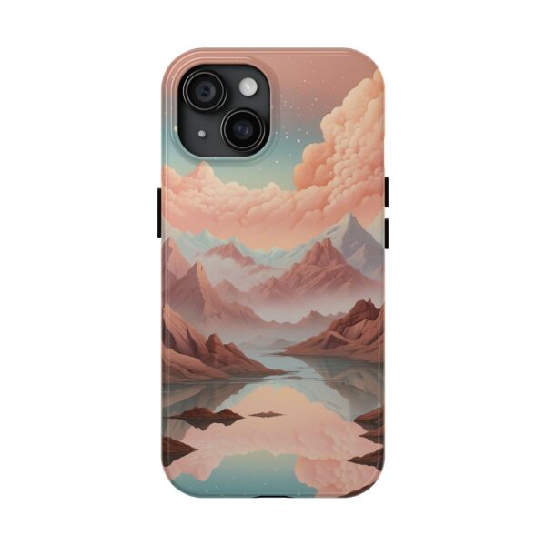 Mountain Reflection Tough Phone Case - Nature-Inspired Design for Adventurers