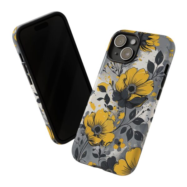 Floral Phone Case, Yellow Flower Design, Stylish Phone Protection