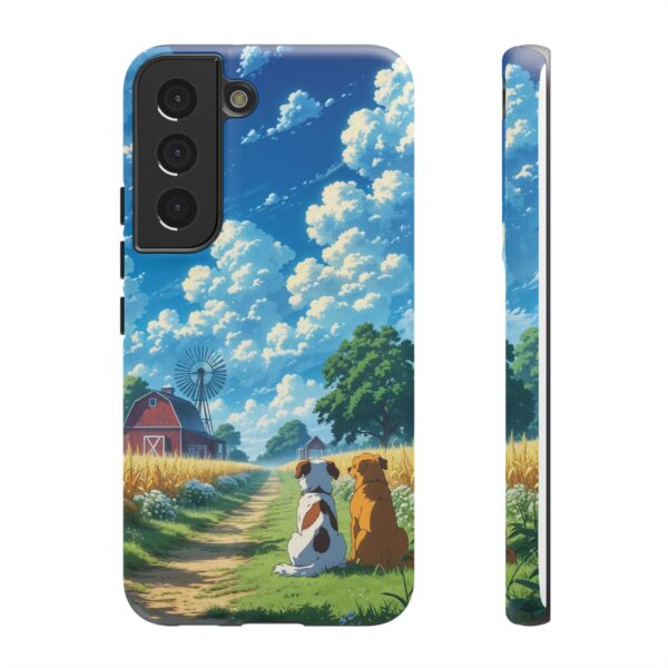 Dog-Themed Phone Case, Whimsical Pet Lover Case, Cute Animal Accessory, Nature Scene Protection, Gift for Dog Owners