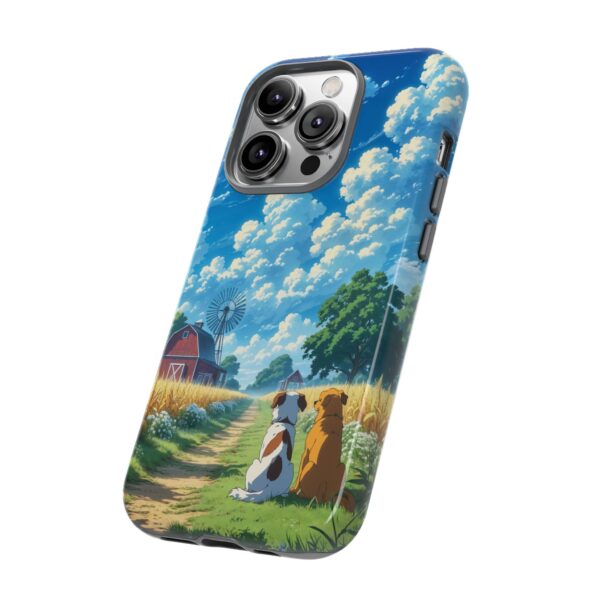 Dog-Themed Phone Case, Whimsical Pet Lover Case, Cute Animal Accessory, Nature Scene Protection, Gift for Dog Owners
