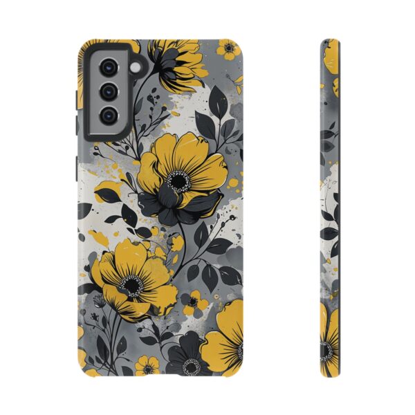 Floral Phone Case, Yellow Flower Design, Stylish Phone Protection