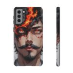 Fiery Design, Anime Style, Unique Cell Phone Accessory, Strong and Stylish