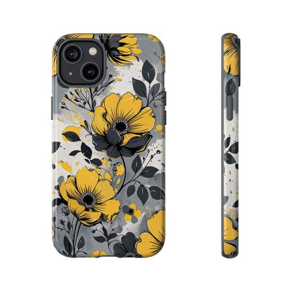 Floral Phone Case, Yellow Flower Design, Stylish Phone Protection