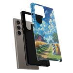 Dog-Themed Phone Case, Whimsical Pet Lover Case, Cute Animal Accessory, Nature Scene Protection, Gift for Dog Owners