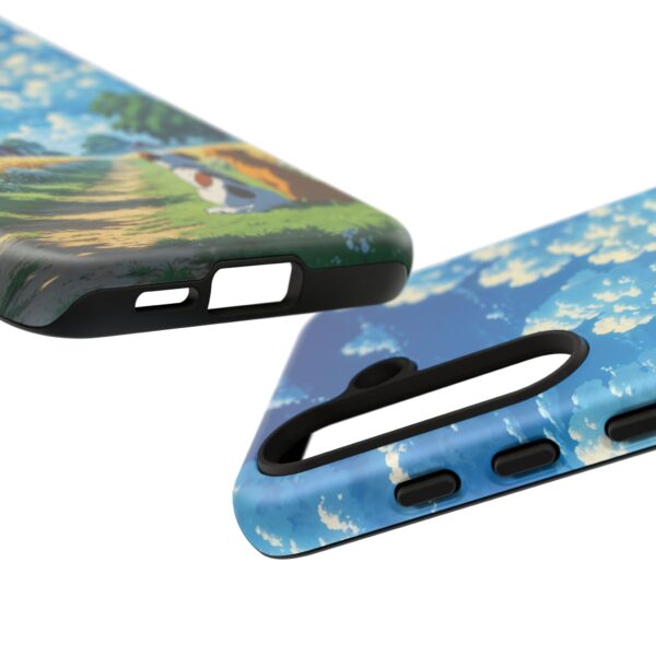 Dog-Themed Phone Case, Whimsical Pet Lover Case, Cute Animal Accessory, Nature Scene Protection, Gift for Dog Owners