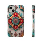 Colorful Mandala Phone Cover, Bohemian Style Accessory, Unique Gift for Her, Stylish Smartphone Protection
