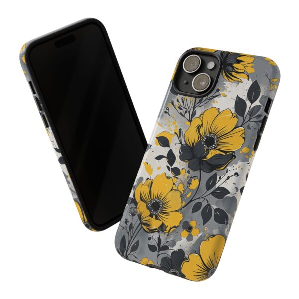 Floral Phone Case, Yellow Flower Design, Stylish Phone Protection