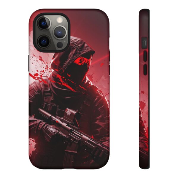 Red Urban Warrior Phone Case for Gamers & Action Fans