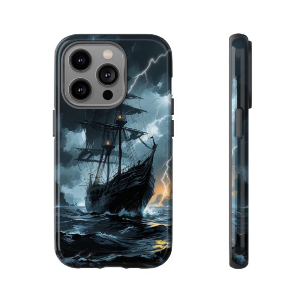 Stormy Seas Tough Phone Case - Pirate Ship Design