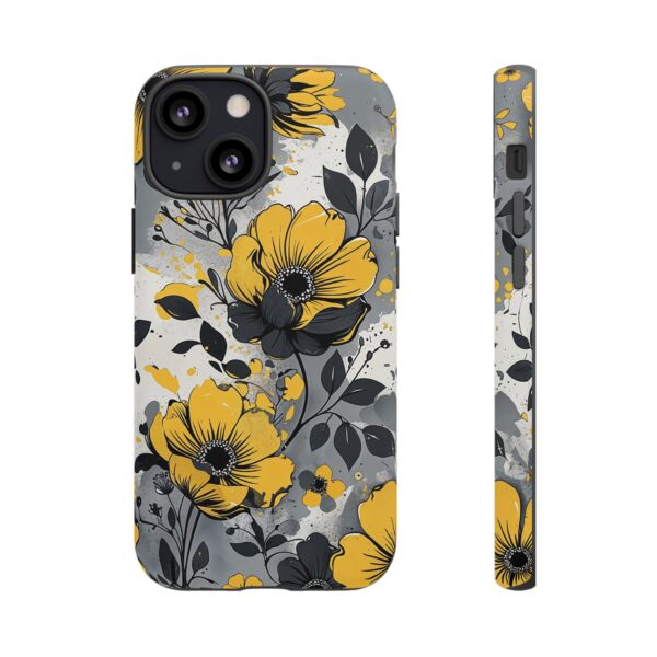 Floral Phone Case, Yellow Flower Design, Stylish Phone Protection