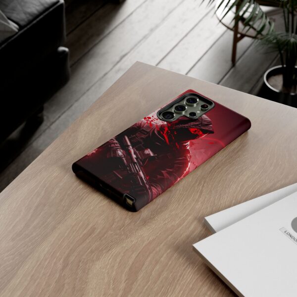Red Urban Warrior Phone Case for Gamers & Action Fans