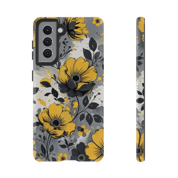 Floral Phone Case, Yellow Flower Design, Stylish Phone Protection