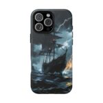 Stormy Seas Tough Phone Case - Pirate Ship Design