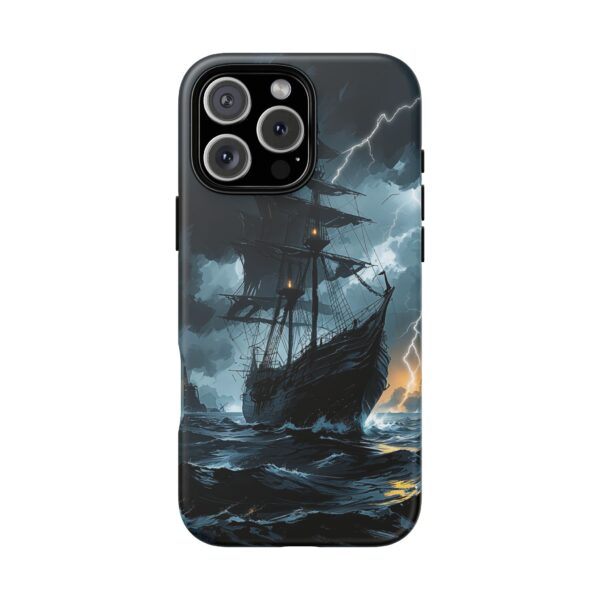 Stormy Seas Tough Phone Case - Pirate Ship Design