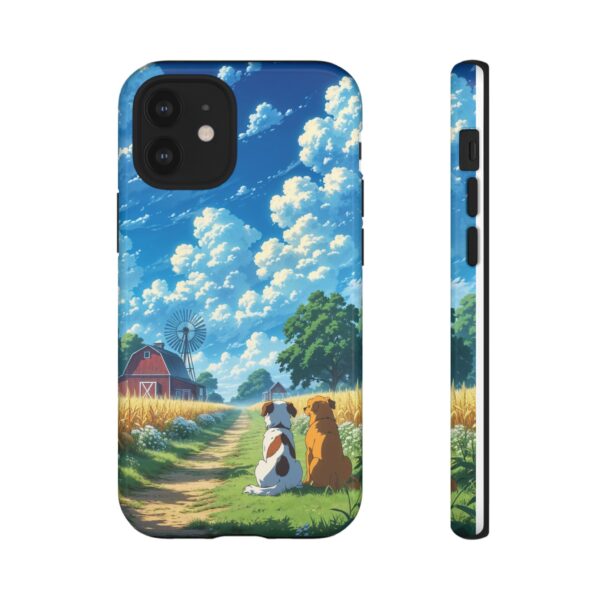 Dog-Themed Phone Case, Whimsical Pet Lover Case, Cute Animal Accessory, Nature Scene Protection, Gift for Dog Owners