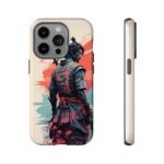 Samurai Warrior Phone Case, Tough Cases, Unique Phone Accessories, Phone Cover Gift, Gamer Phone Decor, Anime Style Case