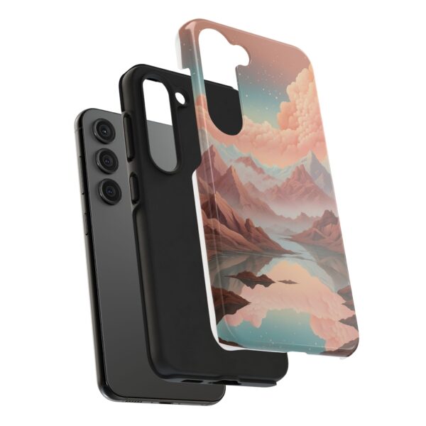 Mountain Reflection Tough Phone Case - Nature-Inspired Design for Adventurers