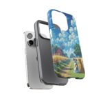 Dog-Themed Phone Case, Whimsical Pet Lover Case, Cute Animal Accessory, Nature Scene Protection, Gift for Dog Owners
