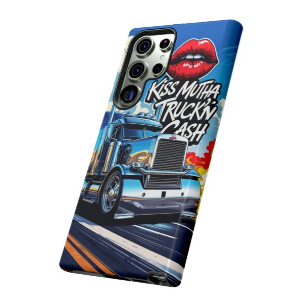 Cool Phone Case for Truck Lovers, Trucking Gifts, Unique Truck Driver Accessories, Kiss Mutha Truckin Cash Design, Fun Car Enthusiast Gift