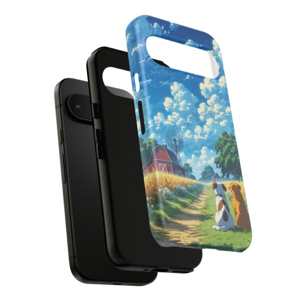 Dog-Themed Phone Case, Whimsical Pet Lover Case, Cute Animal Accessory, Nature Scene Protection, Gift for Dog Owners