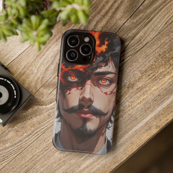 Fiery Design, Anime Style, Unique Cell Phone Accessory, Strong and Stylish