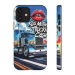 Cool Phone Case for Truck Lovers, Trucking Gifts, Unique Truck Driver Accessories, Kiss Mutha Truckin Cash Design, Fun Car Enthusiast Gift