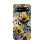 Floral Phone Case, Yellow Flower Design, Stylish Phone Protection