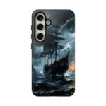 Stormy Seas Tough Phone Case - Pirate Ship Design