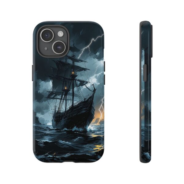 Stormy Seas Tough Phone Case - Pirate Ship Design