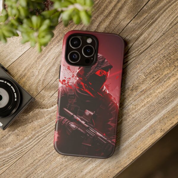 Red Urban Warrior Phone Case for Gamers & Action Fans