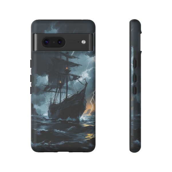 Stormy Seas Tough Phone Case - Pirate Ship Design