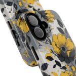 Floral Phone Case, Yellow Flower Design, Stylish Phone Protection