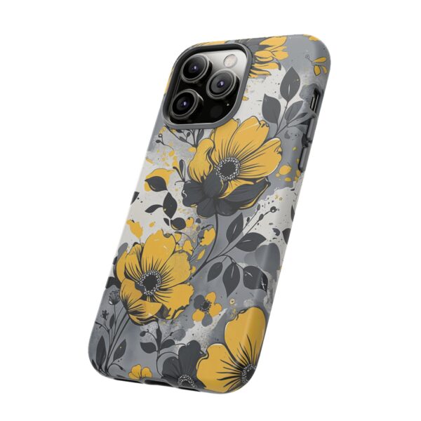 Floral Phone Case, Yellow Flower Design, Stylish Phone Protection
